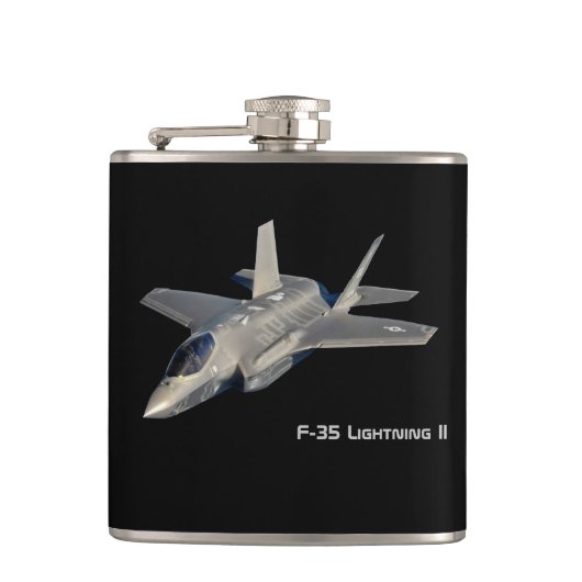 F-35 Blitz II Panther Jet Fighter Flachmann (Vorderseite)