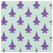 F-35 Blitze 2 Kampfflugzeug-Muster Lila Stoff (Nahaufnahme)