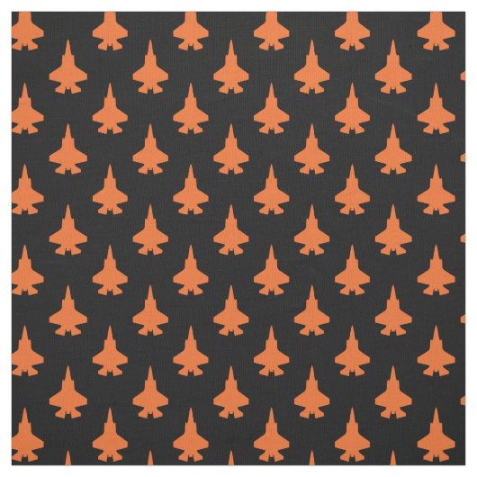 F-35 Blitze 2 Kampfjets Muster Orange Stoff (Muster)