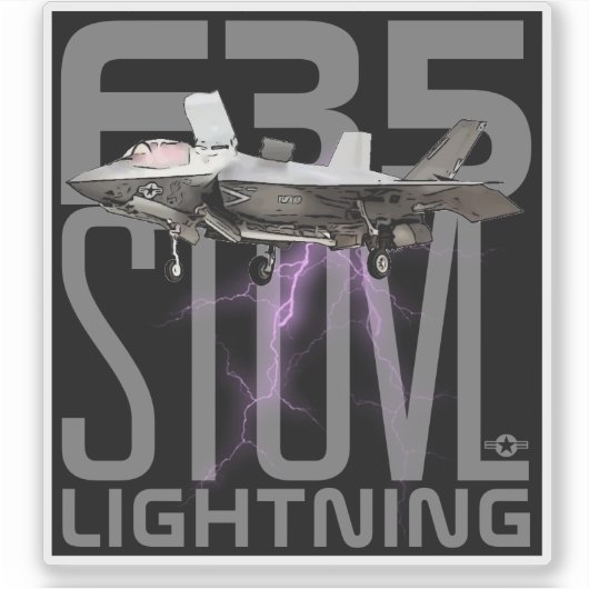 F-35 Blitze II Aufkleber (Vorderseite)