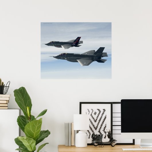 F-35 Blitze Poster (Heimbüro)