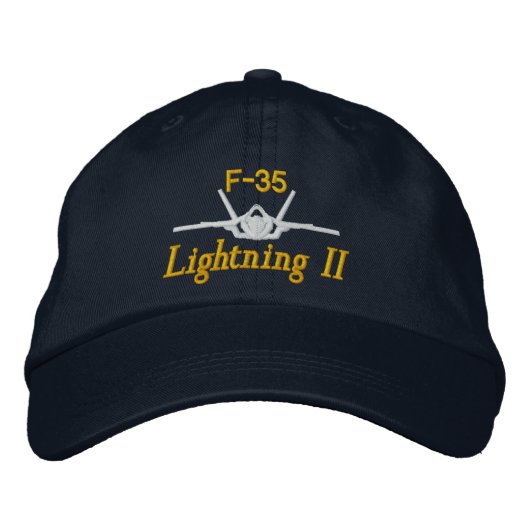 F-35 Golf Hat Bestickte Baseballkappe (Vorderseite)