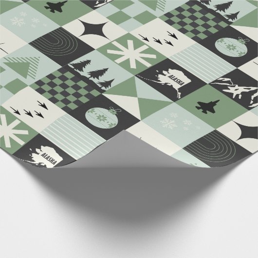 F-35 Holiday Squares Geschenkpapier (Ecke)