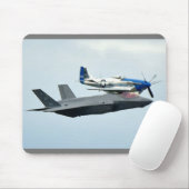 F-35 Kampfflugzeug mit dem P-51 Mustang Mousepad (Mit Mouse)