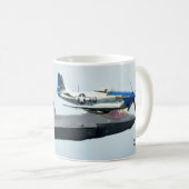 F-35 Kampfjet mit P-51 Mustang Kaffeetasse (VorderseiteRechts)