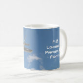 F-35 Lightning II Panther Jet Fighter in Sky Kaffeetasse (VorderseiteRechts)