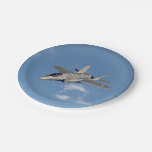 F-35 Lightning II Panther Jet Fighter in Sky Pappteller (Schrägansicht)