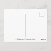 F-35 Lightning II Panther Jet Fighter in Sky Postkarte (Rückseite)