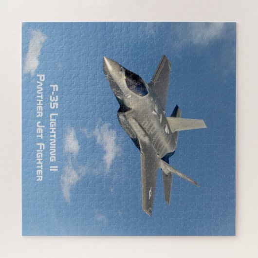 F-35 Lightning II Panther Jet Fighter in Sky Puzzle (Horizontal)