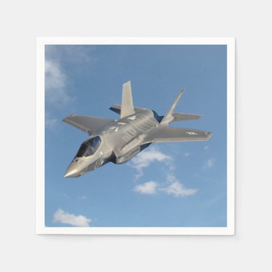 F-35 Lightning II Panther Jet Fighter in Sky Serviette (Vorderseite)