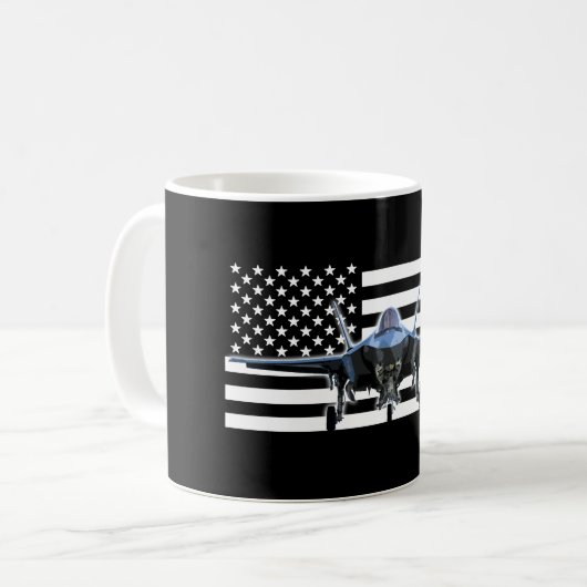 F-35 (schwarze Flagge) Kaffeetasse (Vorderseite Links)