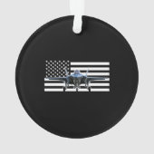 F-35 (schwarze Flagge) Ornament (Rückseite)
