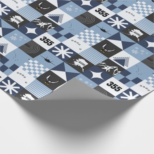F-35 und 355FS Falcon Holiday Squares Geschenkpapier (Ecke)