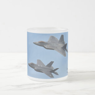 F-35 und F-22 Kampfjet Mattglastasse