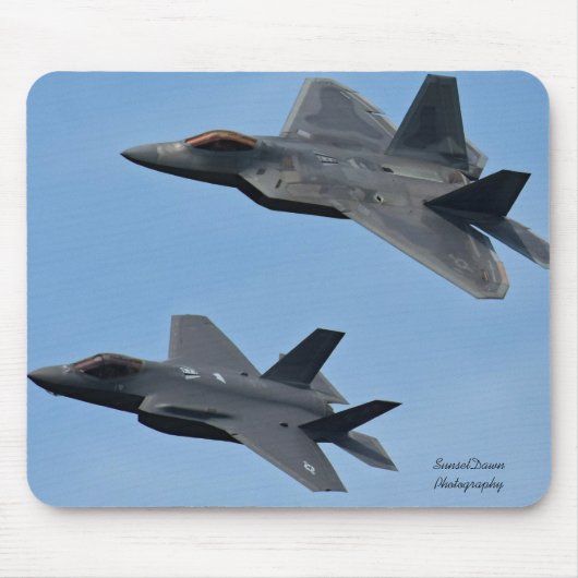 F-35 und F-22 Kampfjet Mousepad (Vorne)