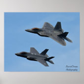 F-35 und F-22 Kampfjet Poster (Vorne)