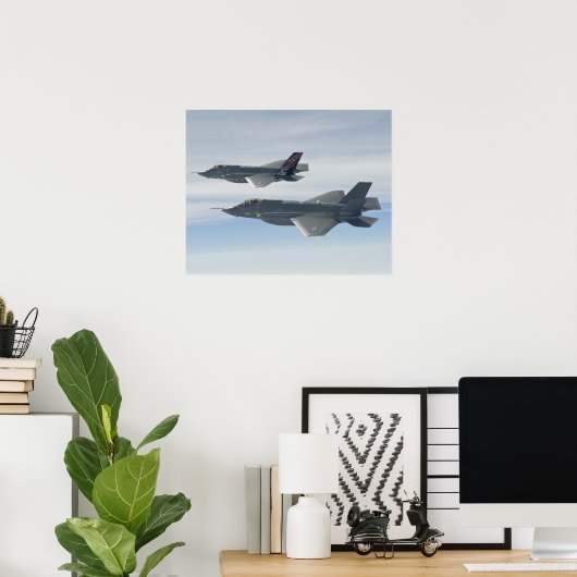 F-35A Lightning II Joint Strike Fighters Poster (Heimbüro)