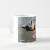 F-35A LIGHTNING II und F-16C VIPER Kaffeetasse (Vorderseite Links)