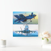 F-35B-BELEUCHTUNG II QUADRATISCHE WANDUHR (Zuhause)