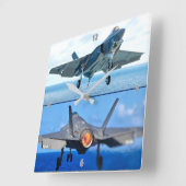 F-35C-BELEUCHTUNG II QUADRATISCHE WANDUHR (Winkel)