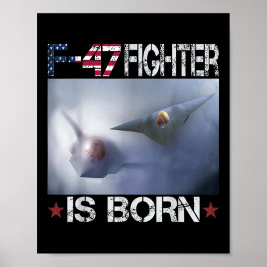 F 47 Fighter Jet F47 6th Gen Fighter F-47 Us Air F Poster (Vorne)