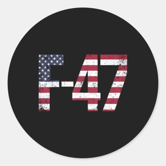 F-47 Kämpfer Jet 6. Generation Runder Aufkleber (Vorderseite)