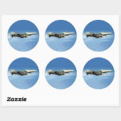 F-4-Aufkleber mit Wild-Weasel Runder Aufkleber (Blatt)