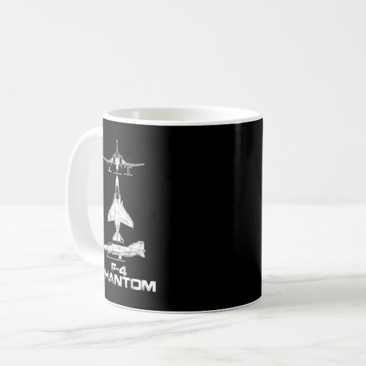 F-4 Phantom Fighter Jet Flugzeug Pilot Militärisch Kaffeetasse (Vorderseite Links)