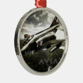 F-4 Phantom Fighter Jet Ornament Aus Metall (Rechts)