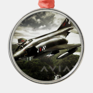 F-4 Phantom Fighter Jet Ornament Aus Metall