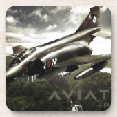 F-4 Phantom Fighter Jet Untersetzer (Vorderseite)