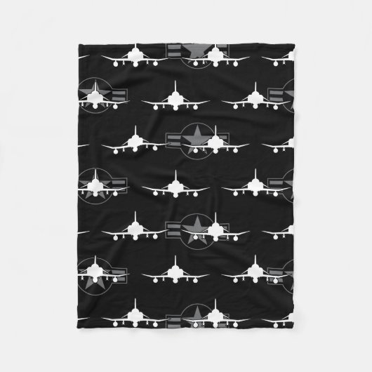 F-4 Phantom II Militärflugzeug Fleecedecke (Vorderseite)