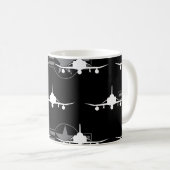 F-4 Phantom II Militärflugzeug Kaffeetasse (VorderseiteRechts)