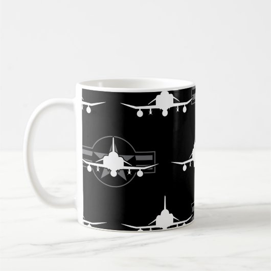 F-4 Phantom II Militärflugzeug Kaffeetasse (Links)