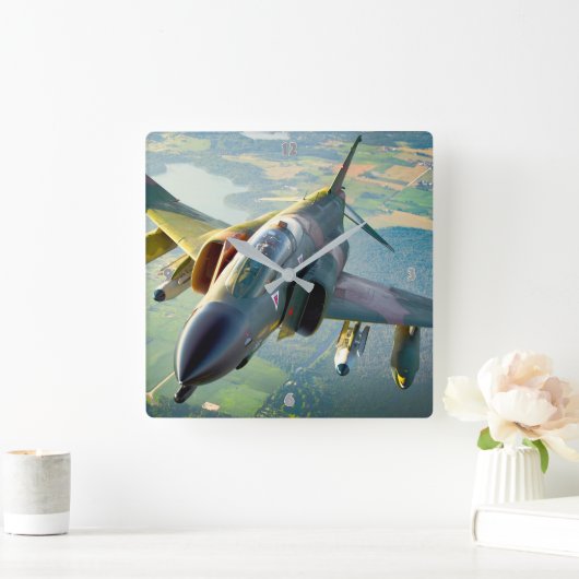 F-4 PHANTOM QUADRATISCHE WANDUHR (Zuhause)