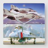 F-4 PHANTOM QUADRATISCHE WANDUHR (Vorderseite)