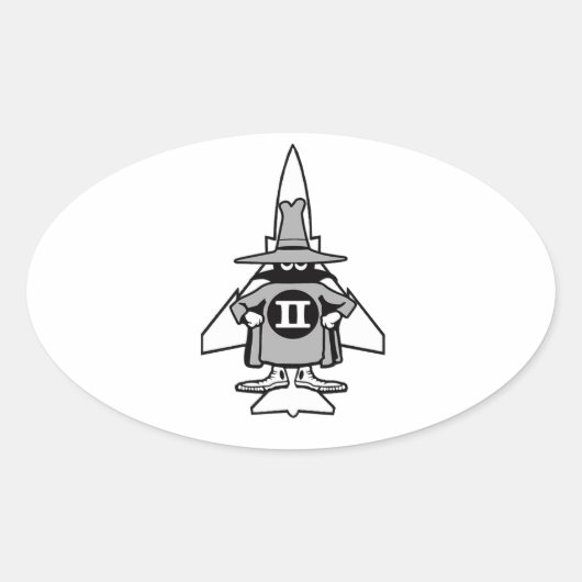 F-4 Phantom Spook Ovaler Aufkleber (Vorderseite)