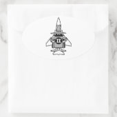 F-4 Phantom Spook Ovaler Aufkleber (Tasche)