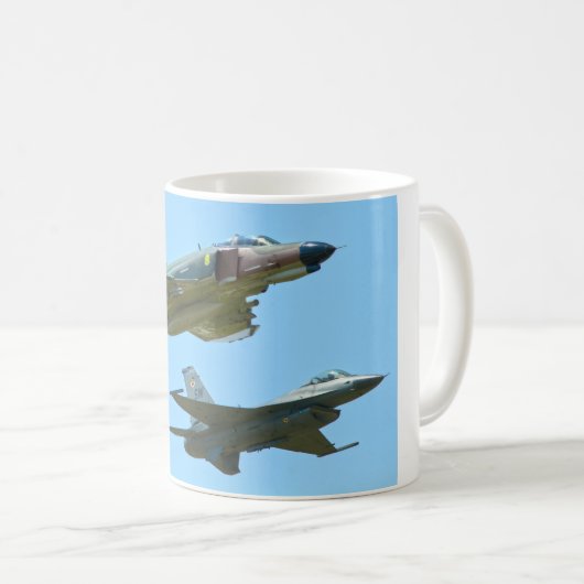 F-4 PHANTOM UND F-16 FALCON KAFFEETASSE (VorderseiteRechts)