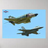 F-4 PHANTOM UND F-16 FALCON POSTER (Vorne)