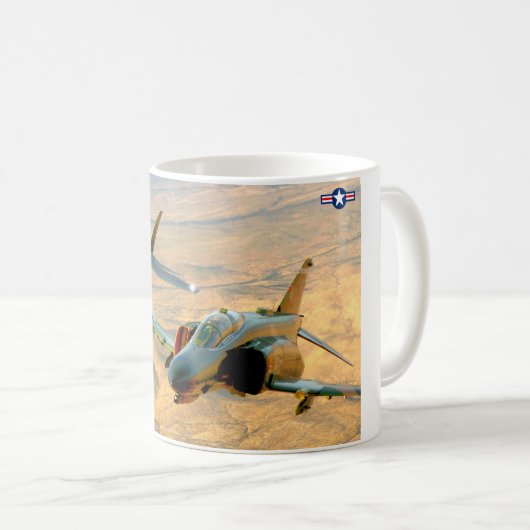 F-4-PHANTOM- UND F-22-RAPTOR-FORMATION KAFFEETASSE (VorderseiteRechts)