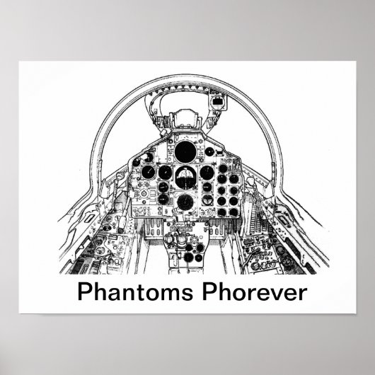 F-4 Vorderes Cockpit Poster (Vorne)