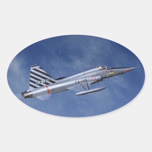 F-5 Freiheit kämpfen Ovaler Aufkleber (Vorderseite)