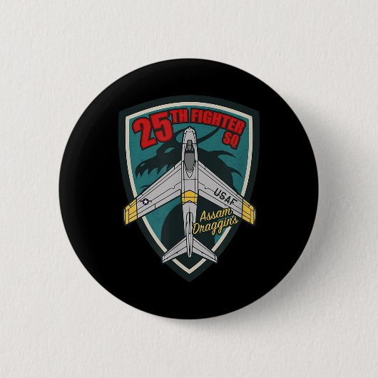 F-86 Säbel 25. Kampfquadron Button (Vorderseite)