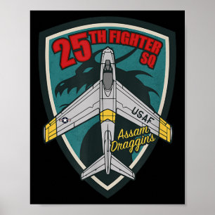 F-86 Säbel 25. Kampfquadron Poster