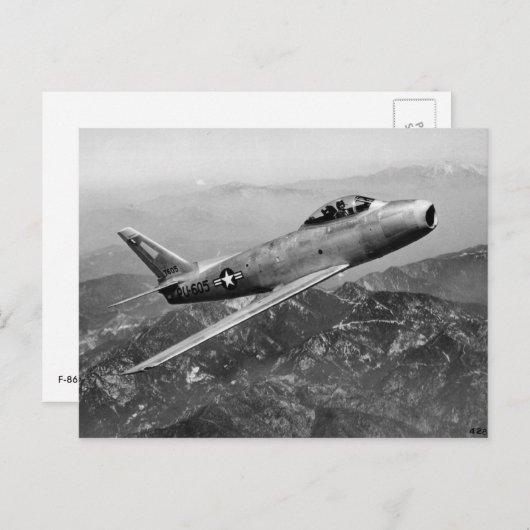 F-86 Säbel Postkarte (Vorne/Hinten)