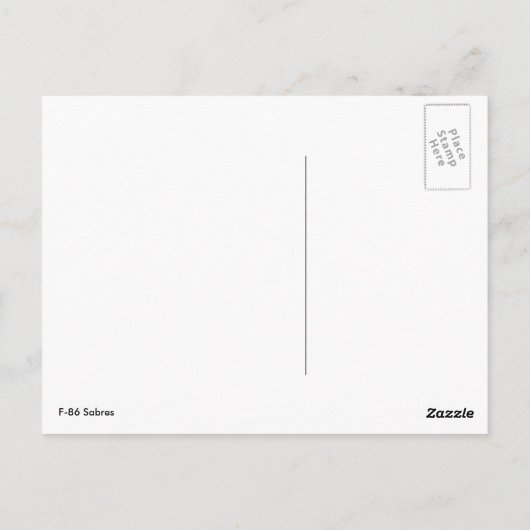 F-86 Sabers Postkarte (Rückseite)