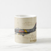F-86 SABRE Jet-Kaffee-Tasse Kaffeetasse (Mittel)