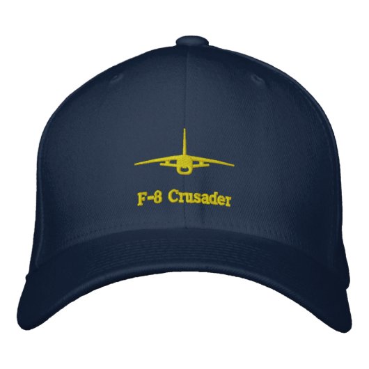 F-8 Kreuzfahrer Golf Hat W/Call-Signierung auf der Bestickte Kappe (Vorderseite)