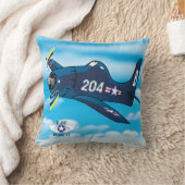 F-8F BarkatCartoon-Flugzeug Kissen (Decke)